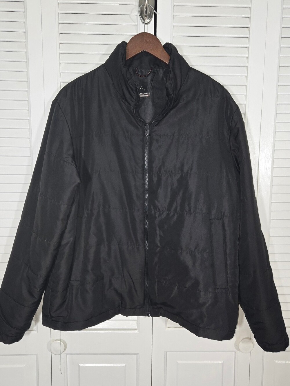 Hawke & Co Men's Lightweight Black Puffer Full Zip Quilted Pocket Jacket Sz 2XL